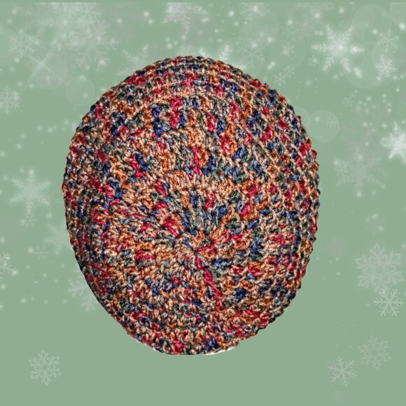 Crocheted Dreadlock Slouch Hat – Handmade Acrylic "Painted Desert" Beanie - Picture 2 of 3